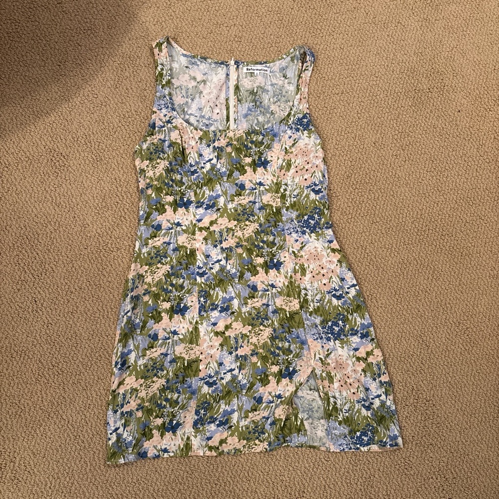 Reformation floral mini dress